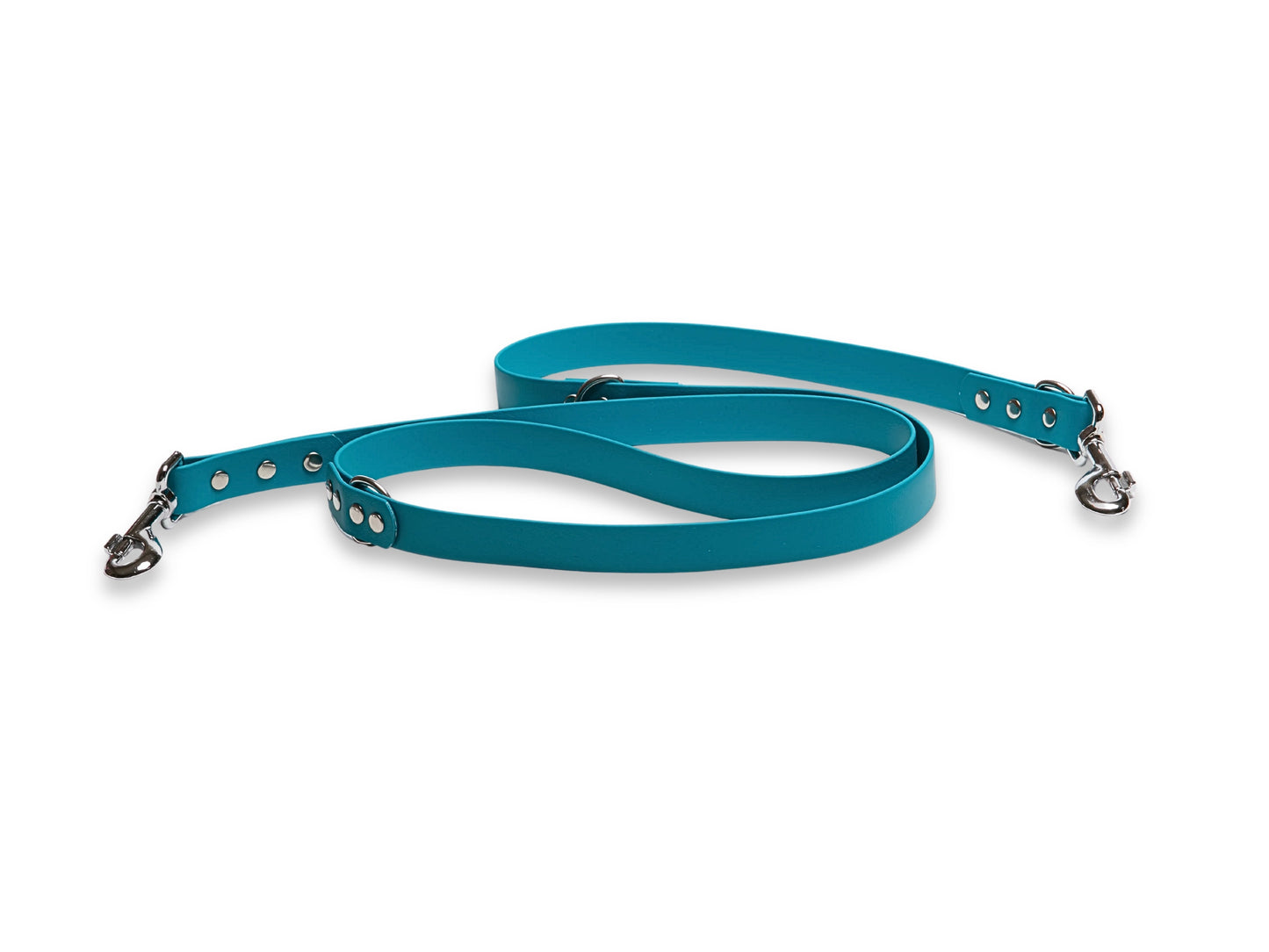 Turquoise Dog Training Lead – Adjustable Waterproof Leash with Dual Clips