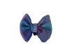 Turquoise & Amethyst Check Luxury Harris Tweed Dog Bow Tie