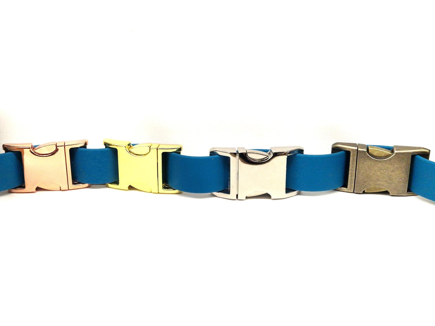 Turquoise Waterproof Biothane Metal Clasp Dog Collar
