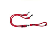 Handmade Rope Split / Double Dog Lead Vibrant Red
