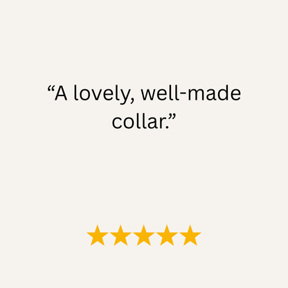 Stone Check Luxury Harris Tweed Dog Collar