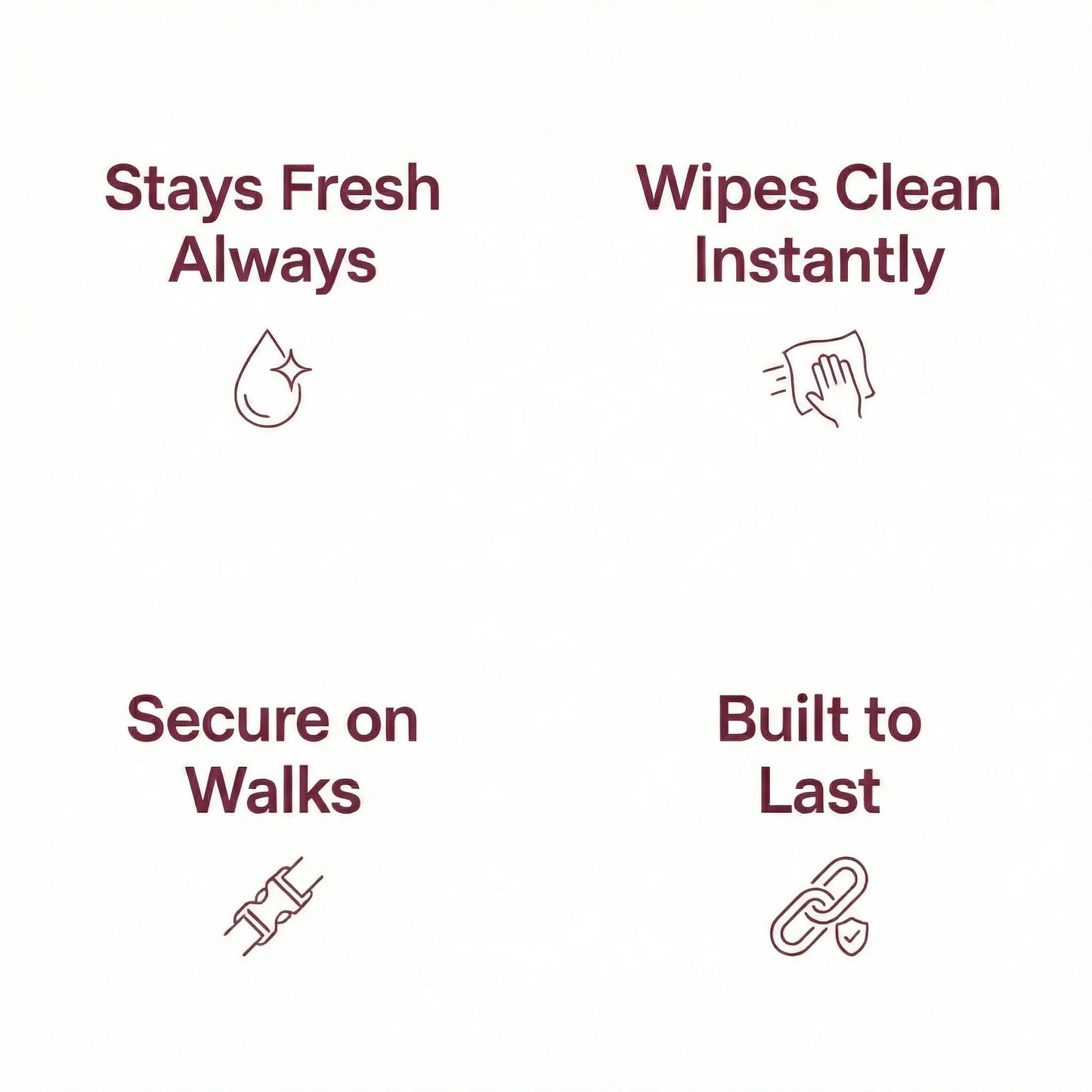 Wine Waterproof Biothane Metal Clasp Dog Collar - Collared Creatures LTD