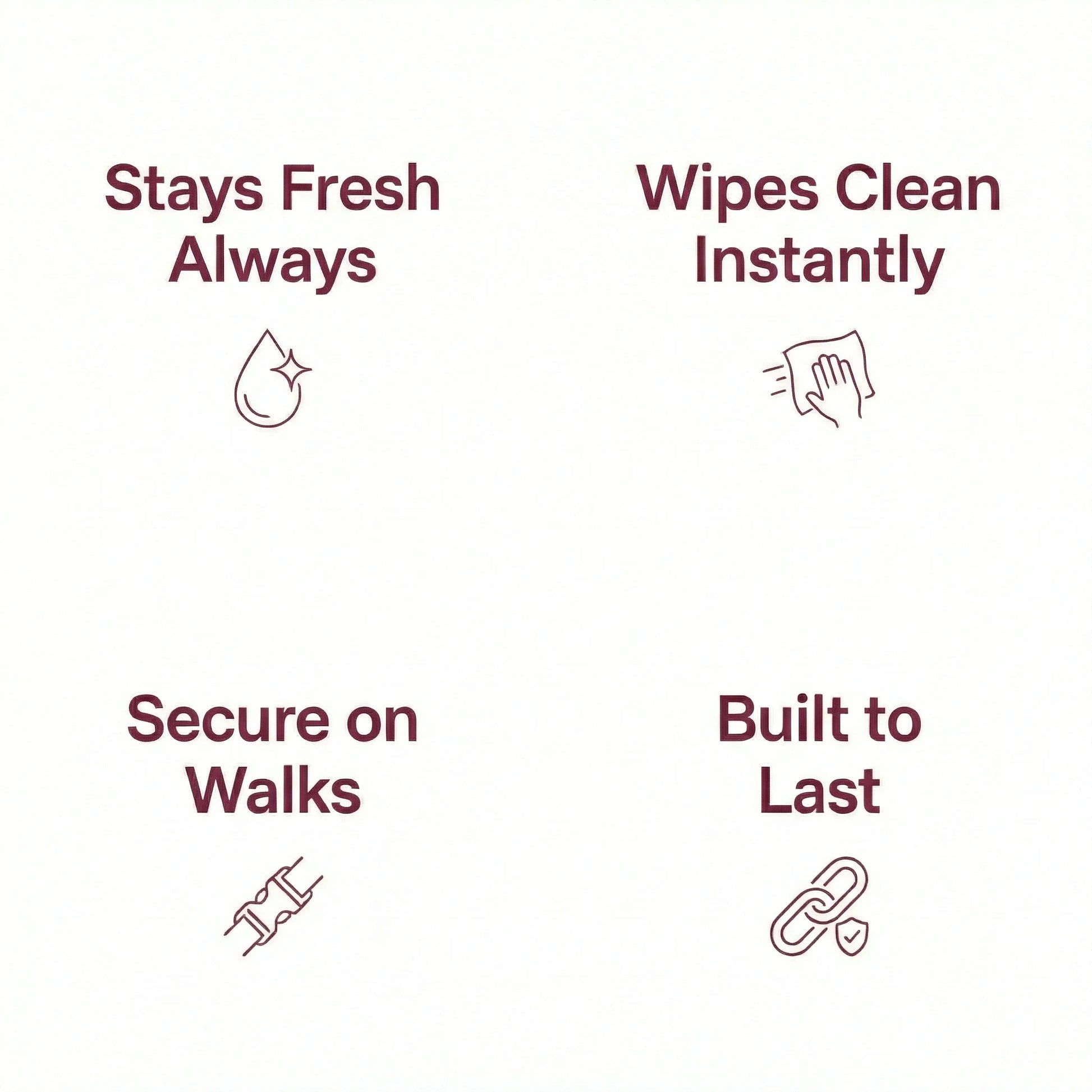 Wine Waterproof Biothane Metal Clasp Dog Collar - Collared Creatures LTD