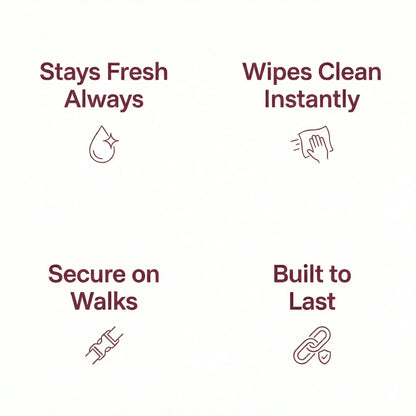 Wine Waterproof Biothane Metal Clasp Dog Collar - Collared Creatures LTD