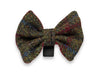 Winter Woodland Check Luxury Harris Tweed Dog Bow Tie