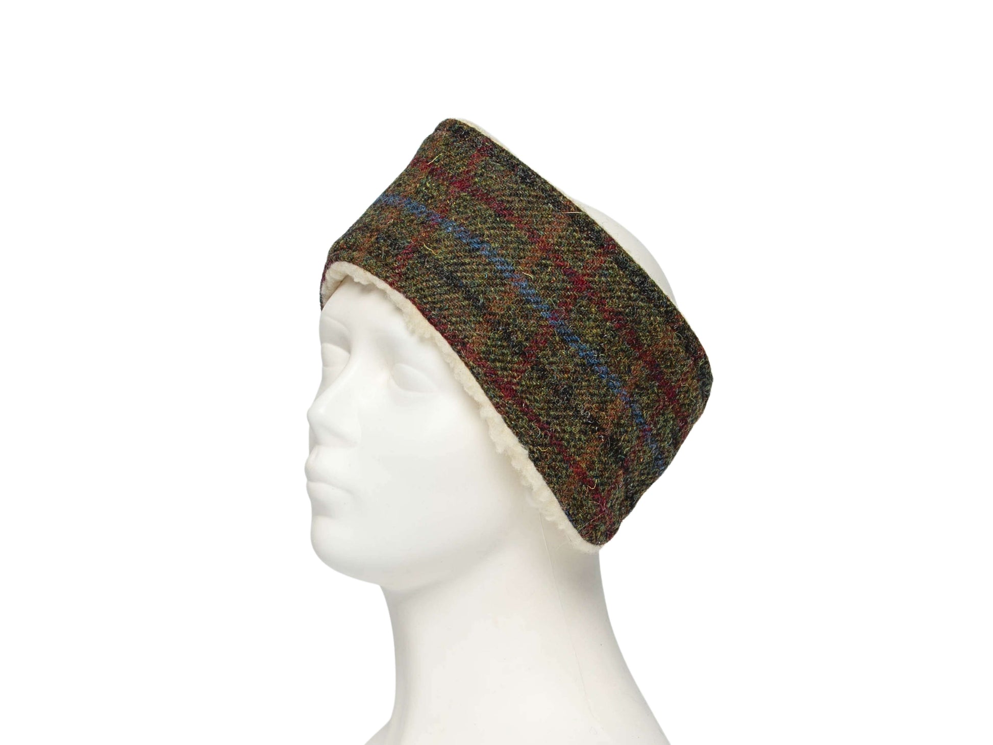Winter Woodland check Harris Tweed headband