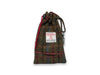Winter Woodland Check Harris Tweed Treat Bag With Built-In Poop Bag Dispenser