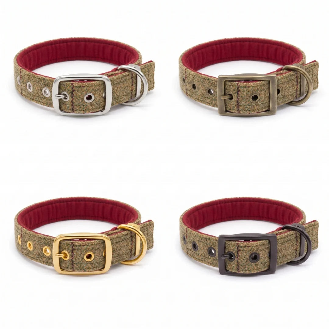 Yorkshire Tweed - Buckle Fastening Luxury Tweed Dog Collar