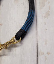 Black Handmade Rope Dog Collar with whipping