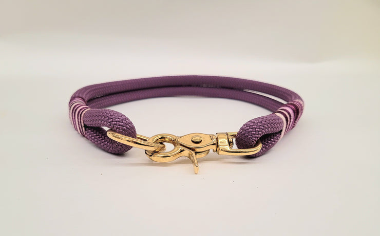 Marvelous Mauve Handmade Rope  collar with whipping