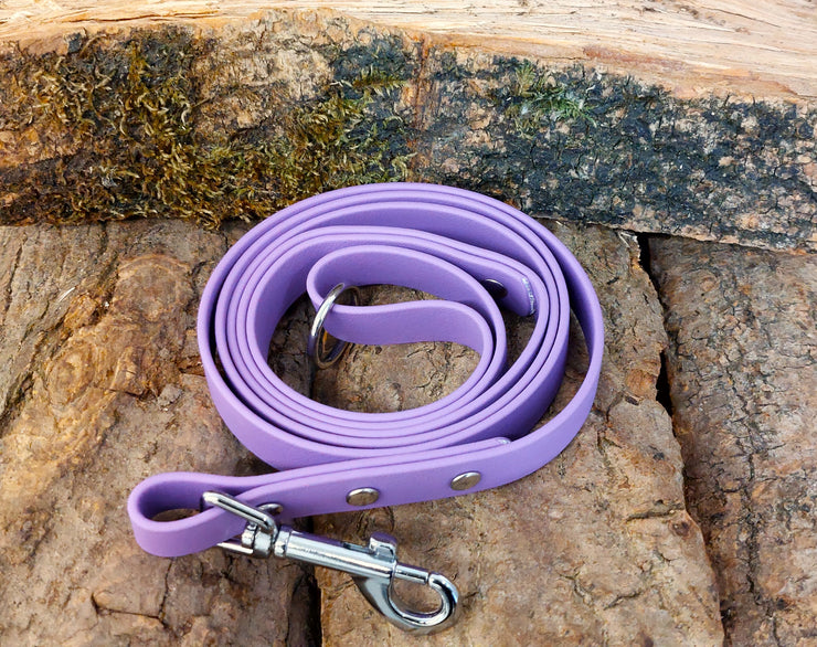 Amethyst Waterproof Biothane Dog Lead Handmade in Yorkshire