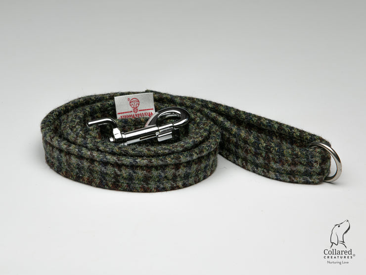 Collared Creatures Autumn Houndstooth Harris Tweed Luxury Dog Lead