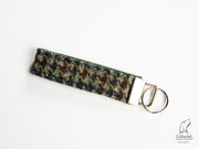 Collared Creatures Autumn Houndstooth Harris Tweed Keyring