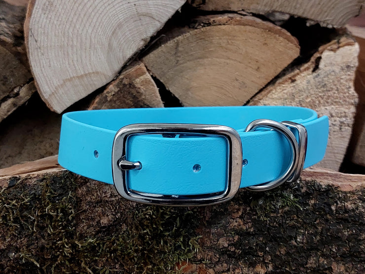 Baby Blue Waterproof Biothane Dog Collar