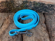 Baby Blue Waterproof Biothane Dog Lead Handmade in Yorkshire