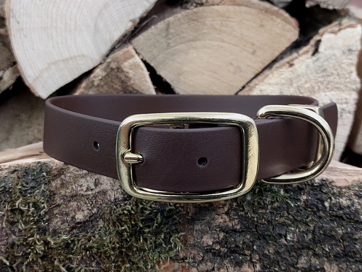 Dark Brown Waterproof Biothane Dog Collar