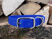 Electric Blue Waterproof Biothane Dog Collar Handmade in Yorkshire