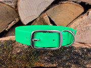 Neon Green Waterproof Biothane Dog Collar Handmade in Yorkshire