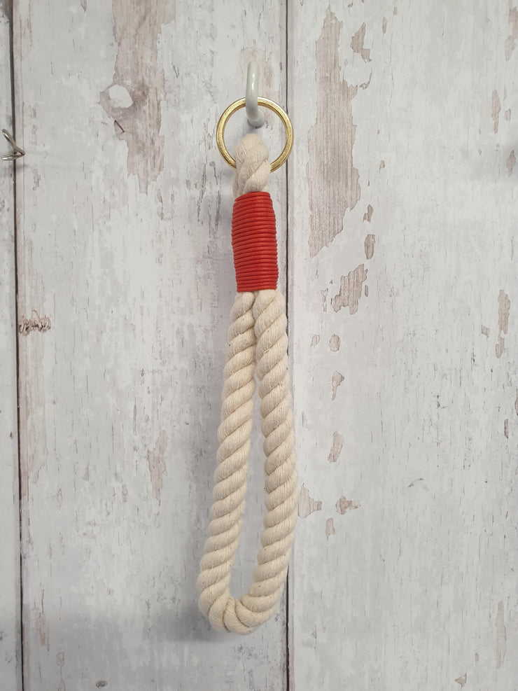 Rope Key-Ring with Coloured Whipped Thread