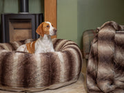 Collared Creatures Brown Luxury Deluxe Donut Dog Bed