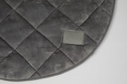 Collared Creatures Luxury Grey Quilted Deluxe Cocoon Round Blanket