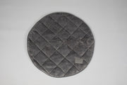 Collared Creatures Luxury Grey Quilted Deluxe Cocoon Round Blanket