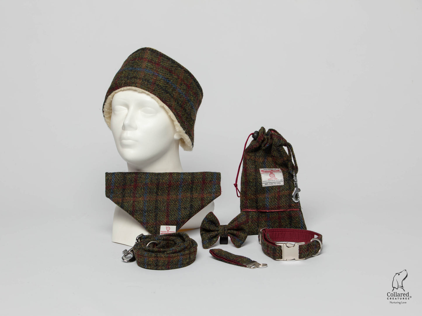Winter Woodland Luxury Harris Tweed Dog Collar