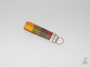 Collared Creatures Rainbow Large Check Kempy Tweed Luxury Key Ring
