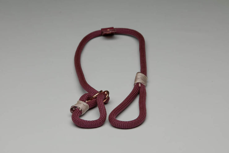 Handmade Rope Slip or clip Lead Bordeaux