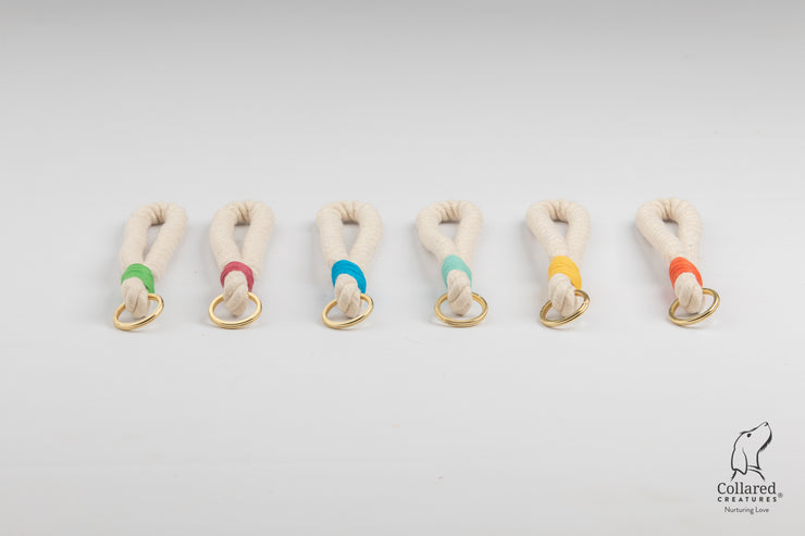 Product photo of Collared Creatures 10mm cotton rope Key-Rings, 
