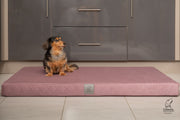 Collared Creatures Dusky Pink Velour Luxury Mattress Dog Bed