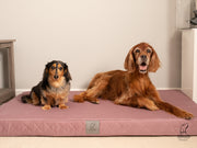 Collared Creatures Dusky Pink Velour Luxury Mattress Dog Bed