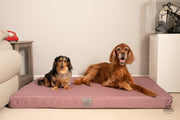 Collared Creatures Dusky Pink Velour Luxury Mattress Dog Bed