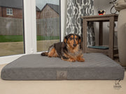 Collared Creatures Grey Velour Luxury Mattress Dog Bed