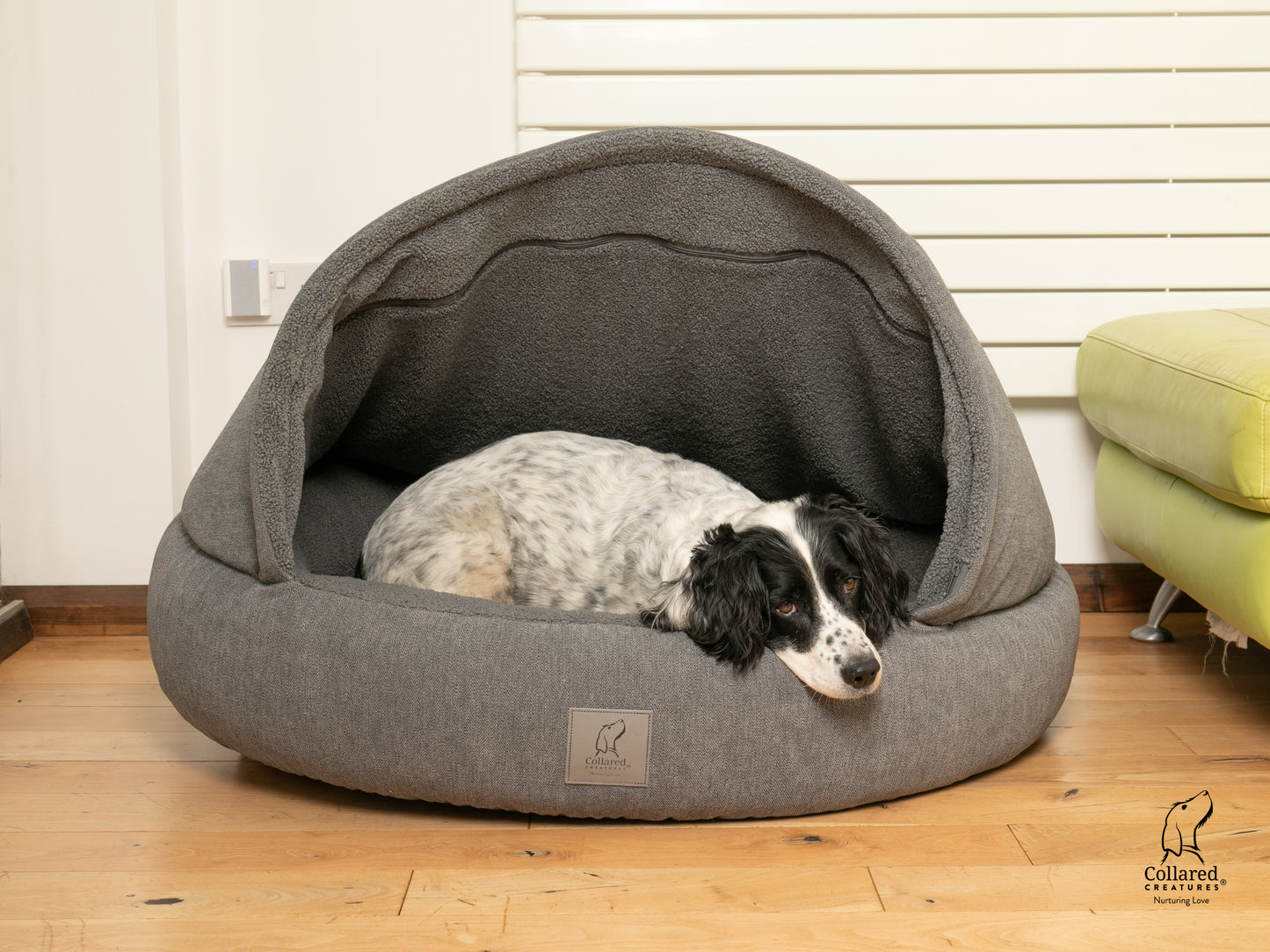 Collared Creatures Grey Deluxe Comfort Cocoon Dog Cave Bed (new material)
