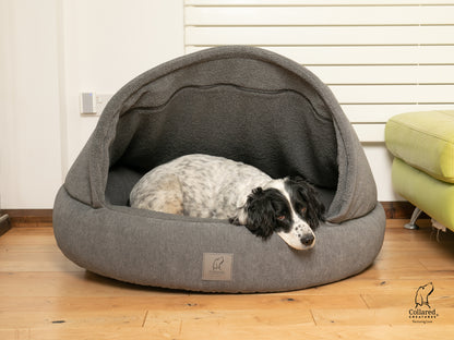 Collared Creatures Grey Deluxe Comfort Cocoon Dog Cave Bed (new material)