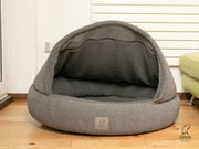 Collared Creatures Grey Deluxe Comfort Cocoon Dog Cave Bed (new material)