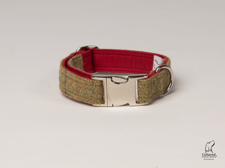 yorkshire tweed luxury dog collar |collared creatures