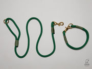 handmade rope dog collar forest green with whipping|collared creatures
