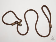 handmade-rope-slip-lead-chocolate-brown-with-whiping|collaredcreatures