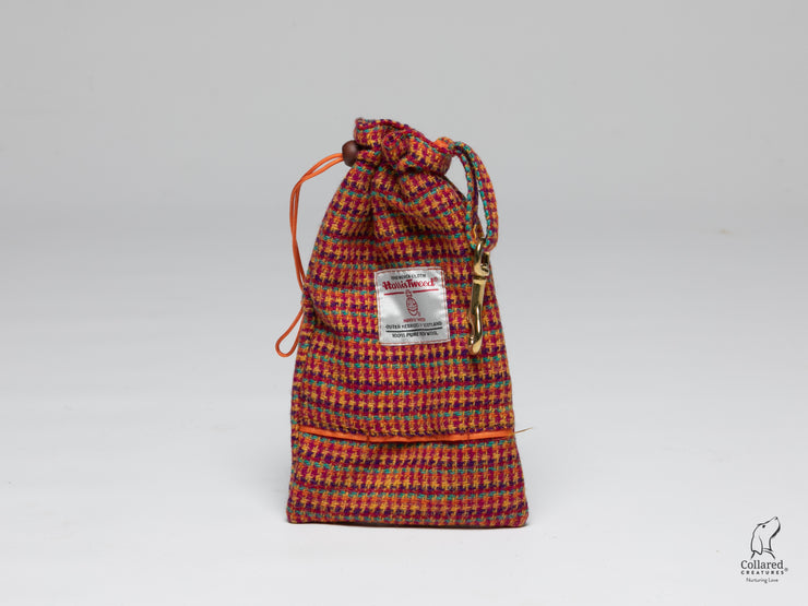 bright-and-bold-luxury-harris-tweed-treat-bag-with-built-in-poop-bag-dispenser|collaredcreatures