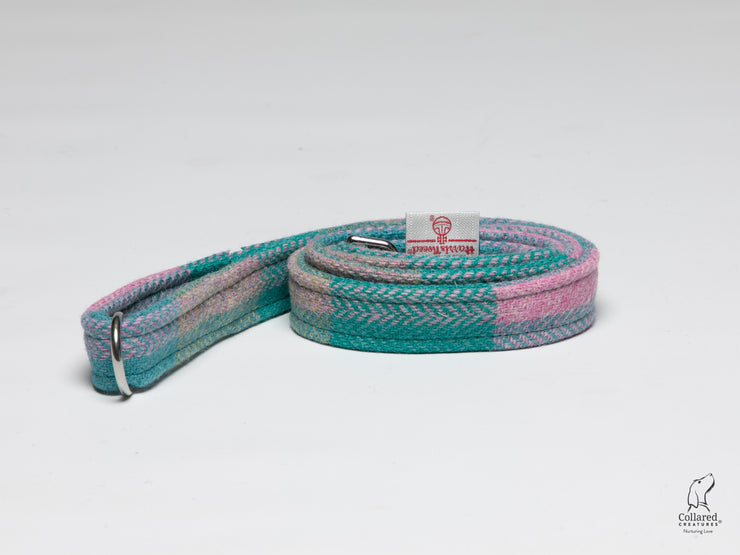 Summer Herringbone check Luxury Harris Tweed Dog Lead