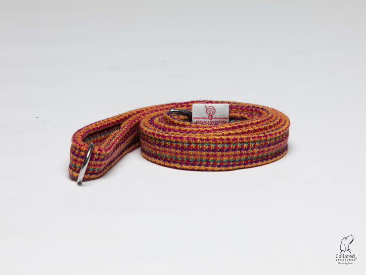 bright-and-bold-check-handmade-harris-tweed-dog-lead|collaredcreatures