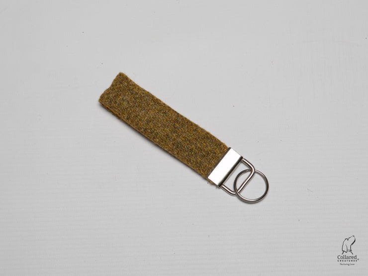 mustard-twill-handmade-harris-tweed-key-fob|collaredcreatures