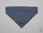 Collared Creatures Blue Herringbone Harris Tweed Dog Bandana