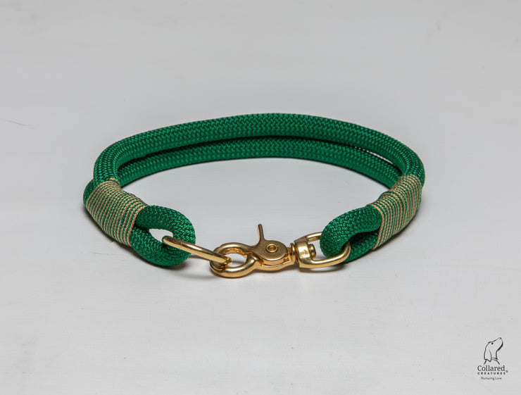 forest-green-handmade-rope-dog-collar|collaredcreatures