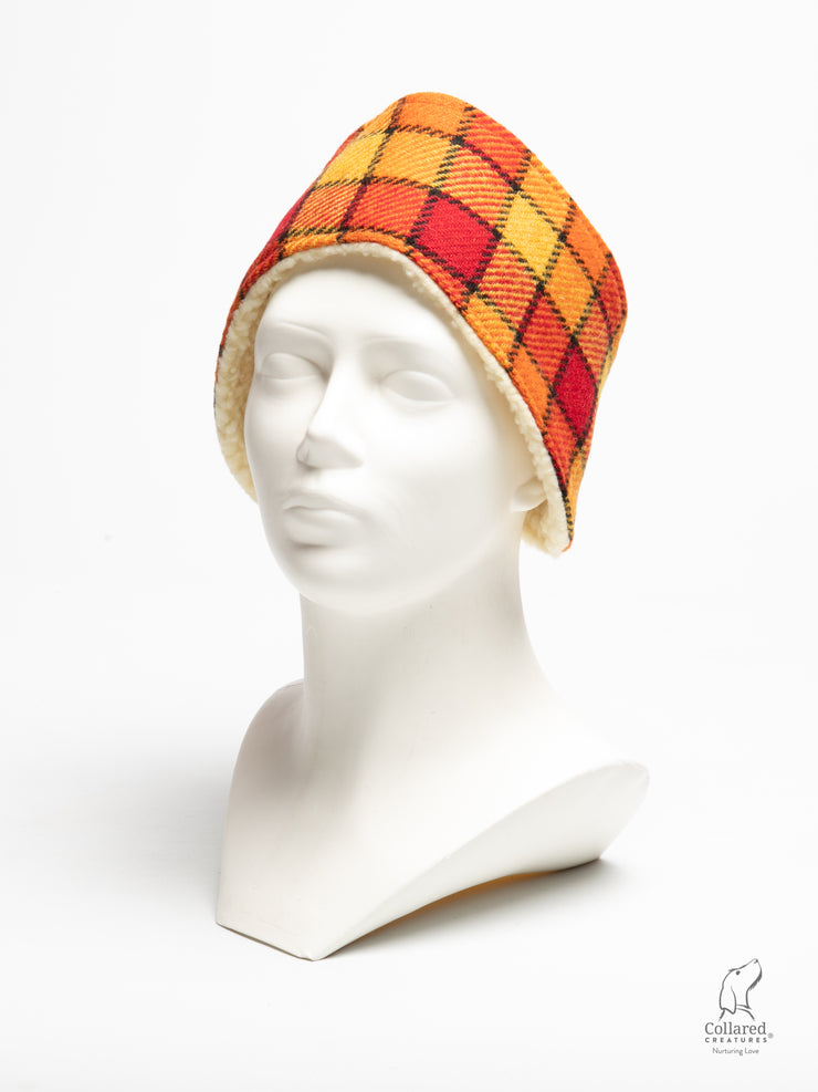 Collared Creatures Sunset Check Harris Tweed Luxury Ladies Headband