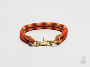 Flame Handmade Rope Dog Collar with whipping