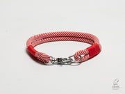 Handmade Rope dog collar Candy Cane with whipping