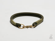 Army Green Handmade Rope Dog Collar with whipping